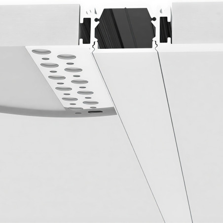 Profilé Aluminium Encastrable pour Plâtre / Placo pour Ruban LED jusqu'à 20mm