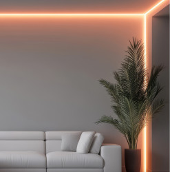 Recessed Aluminum Corner LED strip Profile for Drywall / Plasterboard