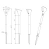 Solar LED garden spike light IP65