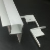 Profil en aluminium pour bande de leds de 2 m pour faux plafond