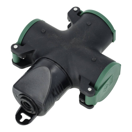 Schuko triple female plug 16A 250V