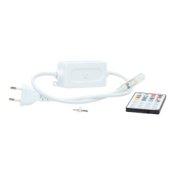 Controlador para Fita LED 220V RGB IC com Comando RF e Bluetooth