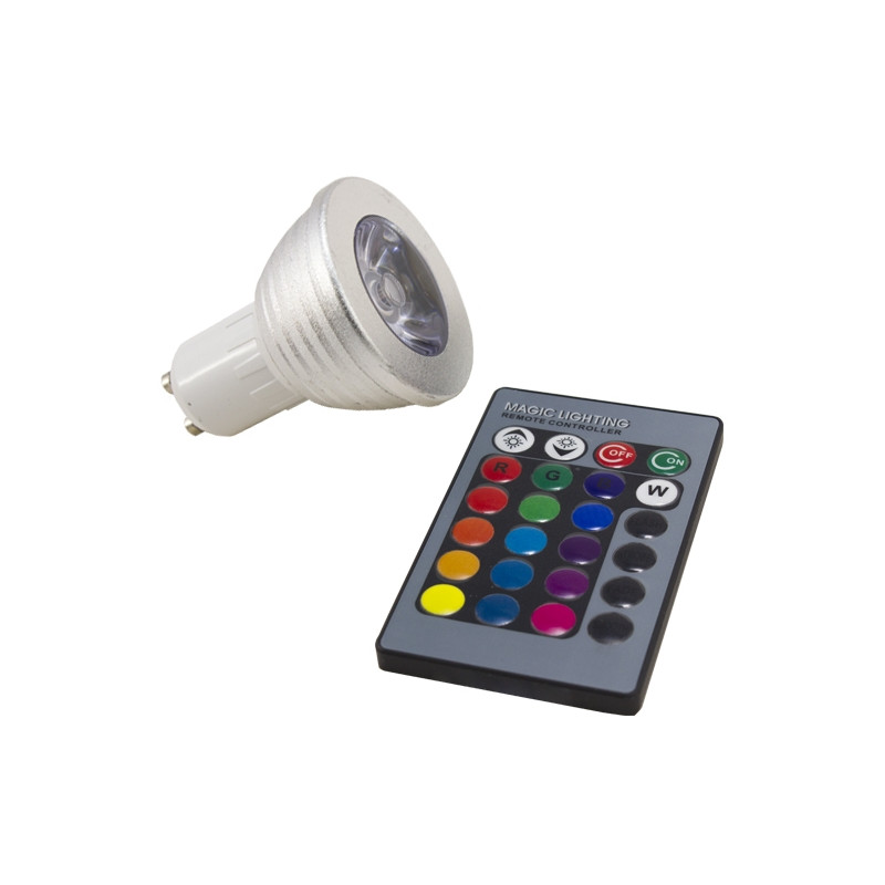 Bombilla RGB 3W GU10 Bombilla RGB 3W GU10