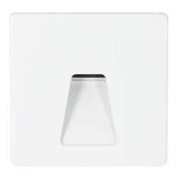 Segnapasso LED Esterno 3W Incasso Parete Trapezio Bianco