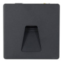 Baliza LED Exterior 3W Empotrable Pared Cuadrado Trapecio Negra