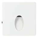 Baliza LED Exterior 3W Empotrable Pared Cuadrado Oval Blanco