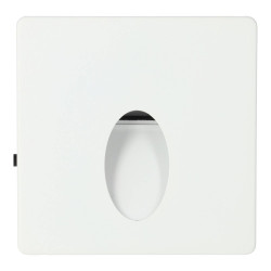 Segnapasso LED Esterno 3W Incasso Parete Ovale Bianco