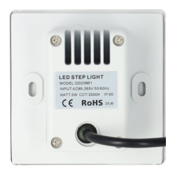 Detrás Baliza LED Exterior 3W Empotrable Pared Cuadrado Oval