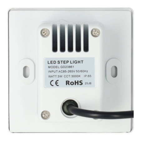 Back LED Step Light 3W Outdoor Recessed Oval