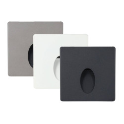 Segnapasso LED Esterno 3W Incasso Parete Ovale Bianco, Nero e Grigio