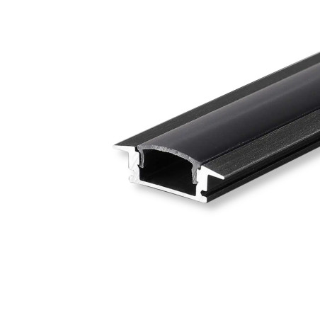 Rechteckiger Aluminiumprofilstreifen LED 1m mit schwarzen Wimpern