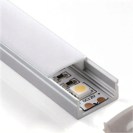 Profile for 2 m LED Strips - Rectangular, Aluminium