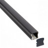 Nastro LED in alluminio a profilo rettangolare 17,5 x 14,5 x 1000 mm nero