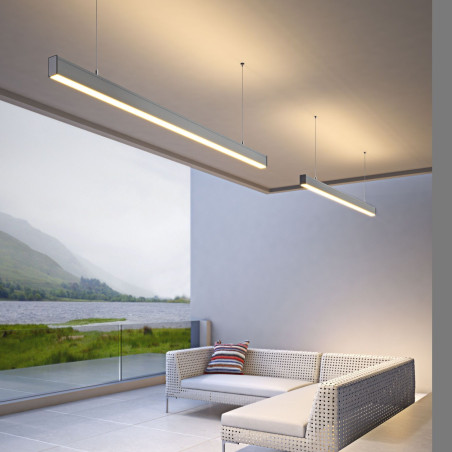 Profilé rectangulaire en aluminium, bande de leds 66 x 35 x 2000mm