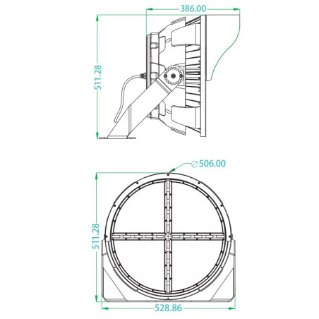 600W round STADIUM floodlight Lumileds - Mean Well