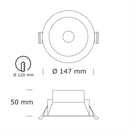 Downlight Led 9W détecteur de mouvement