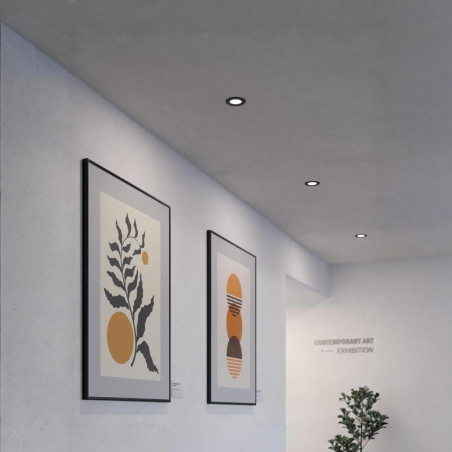 Downlight LED 3W redondo PRETO