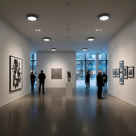 Plafón Led 12W redondo NEGRO