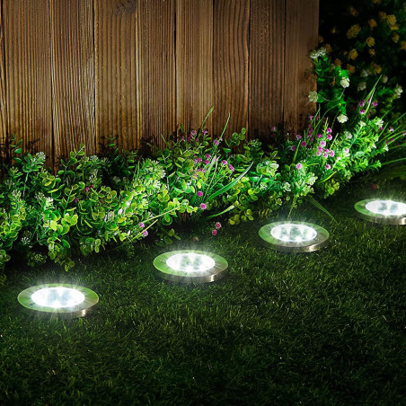 Balise de sol à LEDs solaires avec pointe