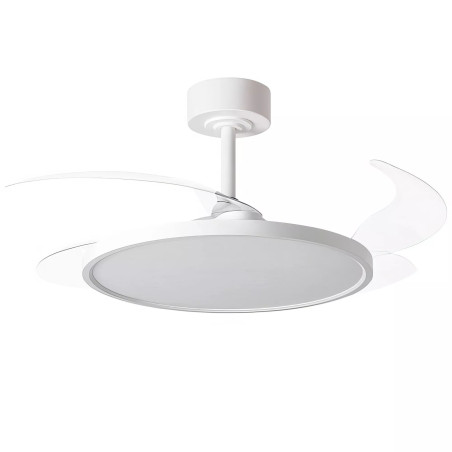Retractable blades Ceiling fan 3CCT LED light with remote control