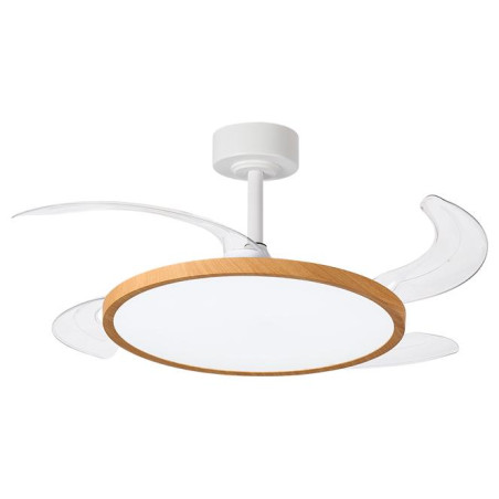 Ventilateur de plafond à pales rétractables et lumière LED 3CCT avec télécommande