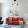 Ventilateur de plafond à pales rétractables et lumière LED 3CCT avec télécommande