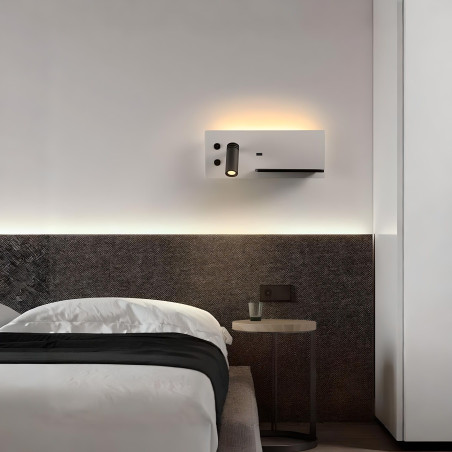 Applique LED 7+3W avec USB droit