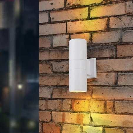 Luz de parede 2XGU10 IP54 branco