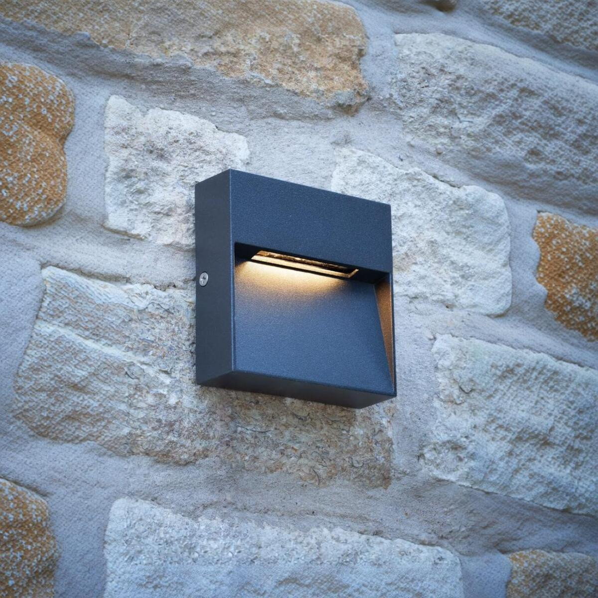 3W LED-Außenleuchte Quadrat Wandmontage