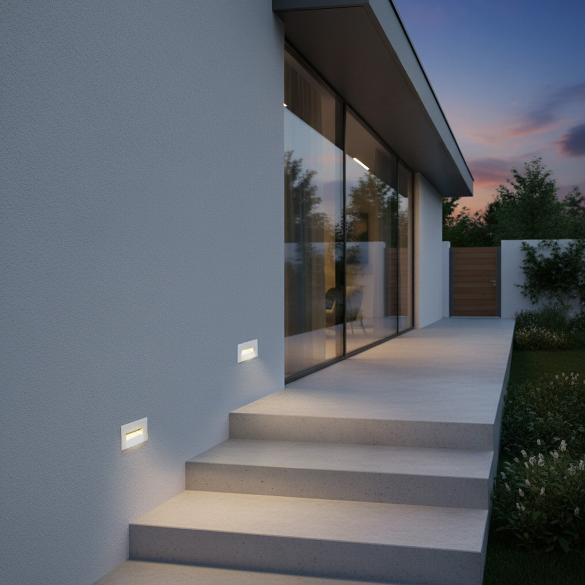 LED-Außenwandleuchte 3W Horizontal Einbaubar 103x57mm