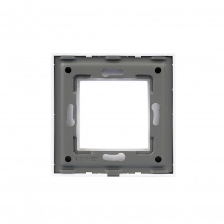 Back Brushed Aluminium Frame 1 Gang