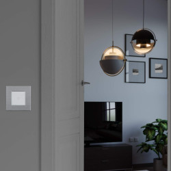 Cornice in Alluminio Spazzolato per Meccanismo di 1 Element grigio Serie Crystal