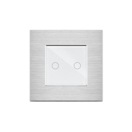 Cornice in Alluminio Spazzolato per Meccanismo di 1 Element Serie Crystal