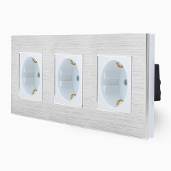 Cornice in Alluminio Spazzolato per Meccanismo a 3 Elementi Serie Crystal grigio
