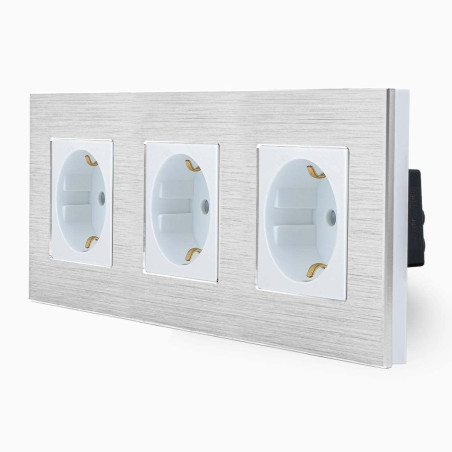 Cornice in Alluminio Spazzolato per Meccanismo a 3 Elementi Serie Crystal grigio