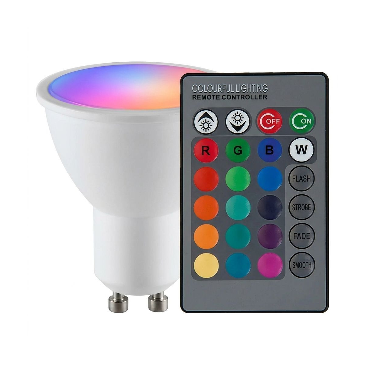 Bombilla LED 3W GU10 RGB Mando a Distancia
