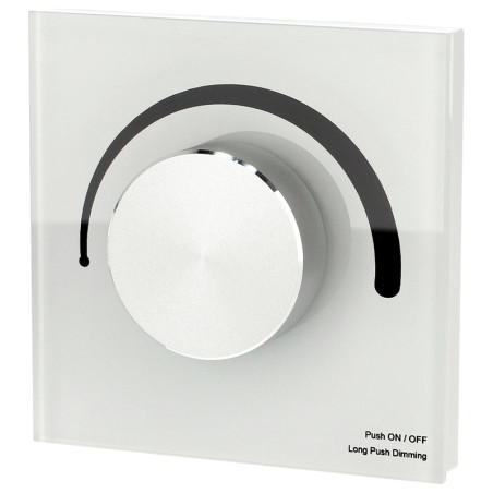 LED 12–48V PUSH RF Wall-Mounted Dimmer