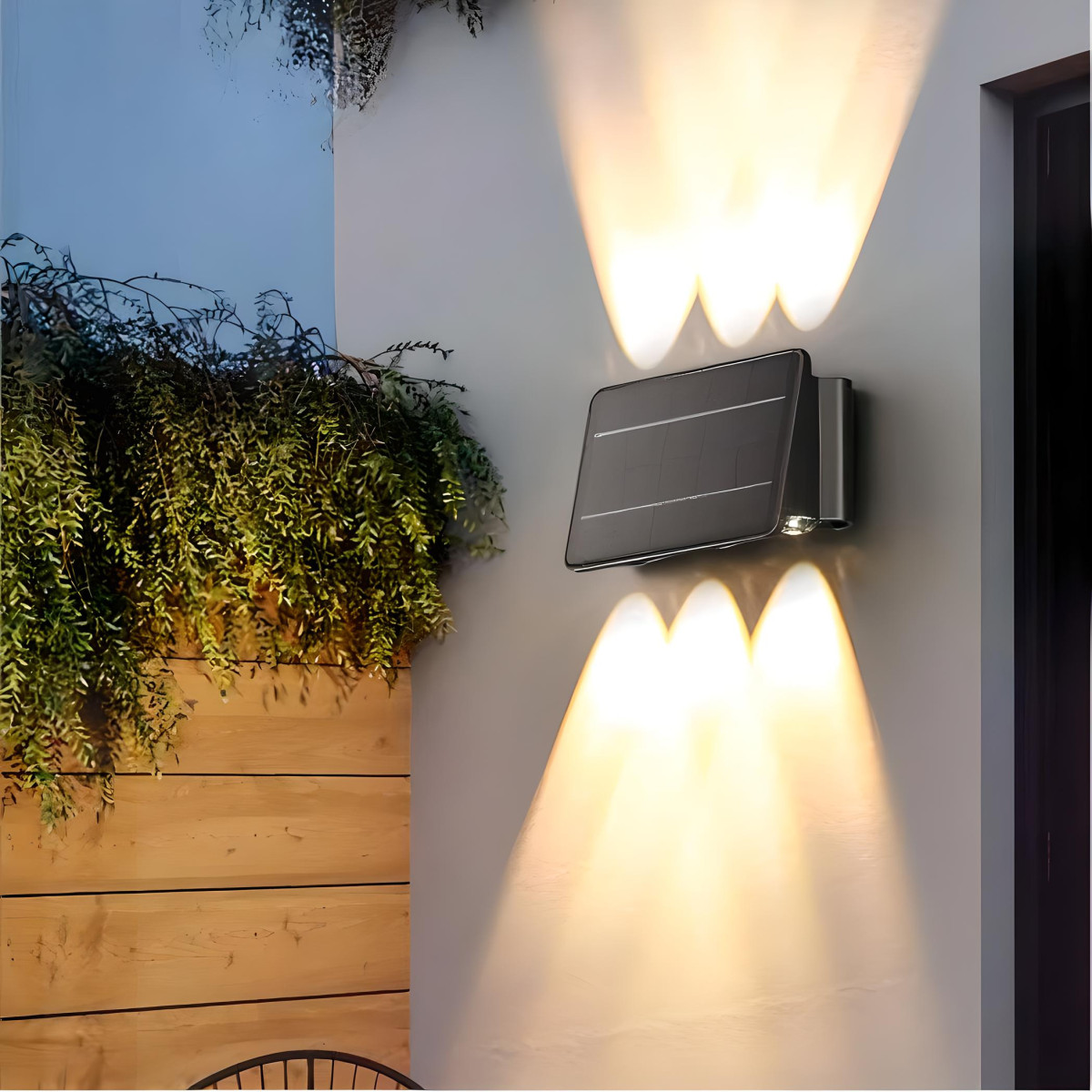 Aplique Solar LED Bidireccional Exterior
