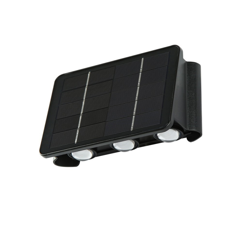 Bidirektionale Solar LED Wandleuchte 6 LEDs IP65