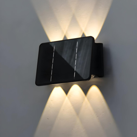 Bidirektionale Solar LED Wandleuchte 6 LEDs 3CCT IP65
