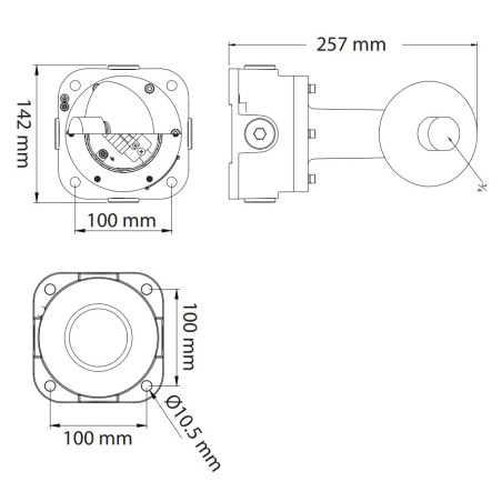 ATEX Wandhalterung 120º NPT 3/4"