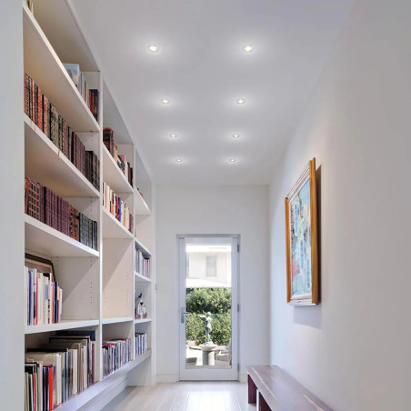 Downlight led 3W plata