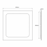 Pannello downlight 18W quadrato d'argento