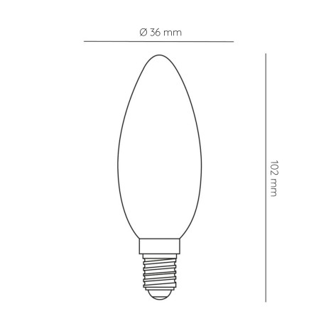 Lampadina a candela E14 5W 6500K