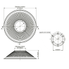 Réflecteur en aluminium 90º pour cloche SMD