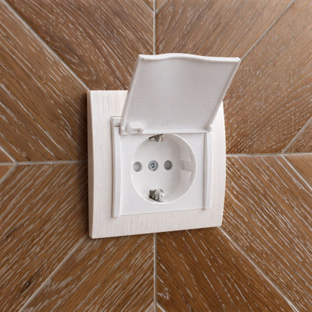 Base Enchufe Schuko con tapa 16A - Serie PC