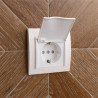 16A Schuko-Steckdose mit Deckel PC-Serie