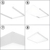 Telaio in alluminio bianco per pannello 60x60