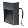 Balise LED Extérieure 3W Surface Mur Carrée