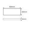 Frame for 30x60 Panel, white coloured, Aluminium